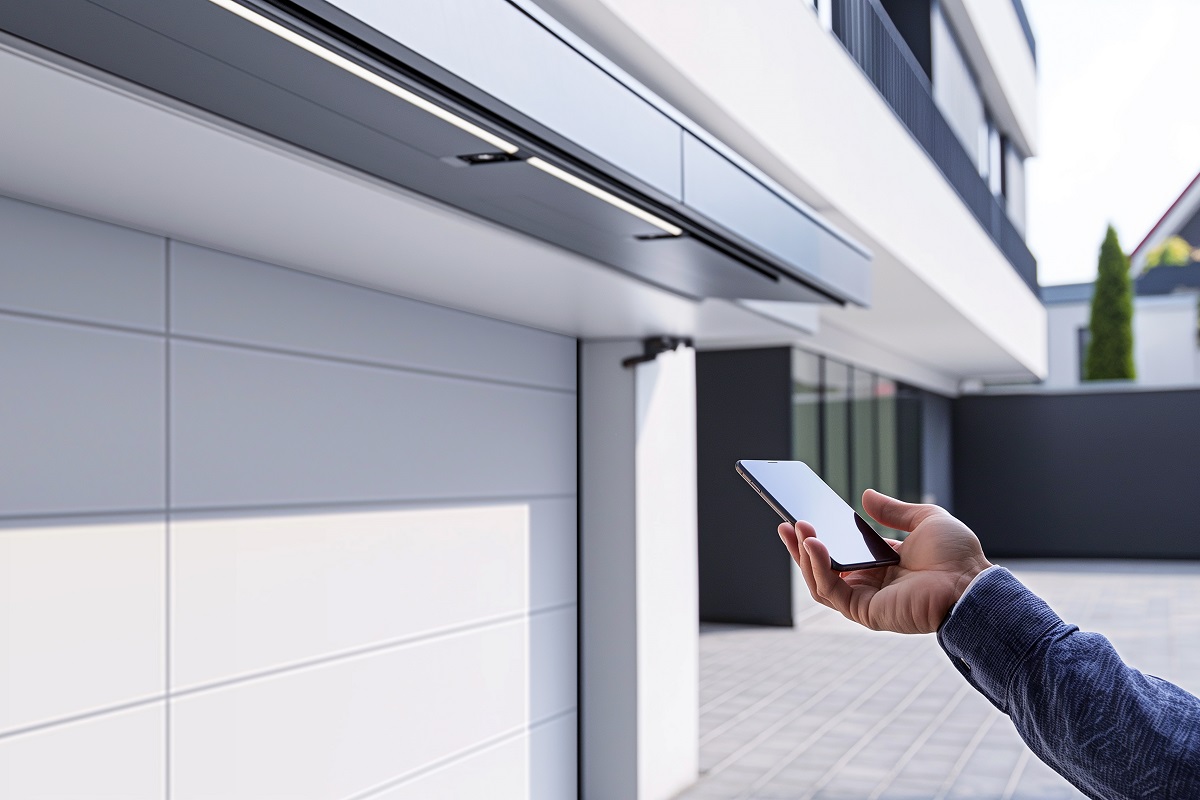 Garage door security system installation