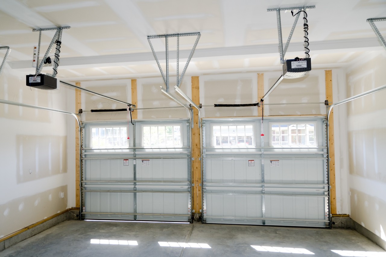 Completed new garage door installation