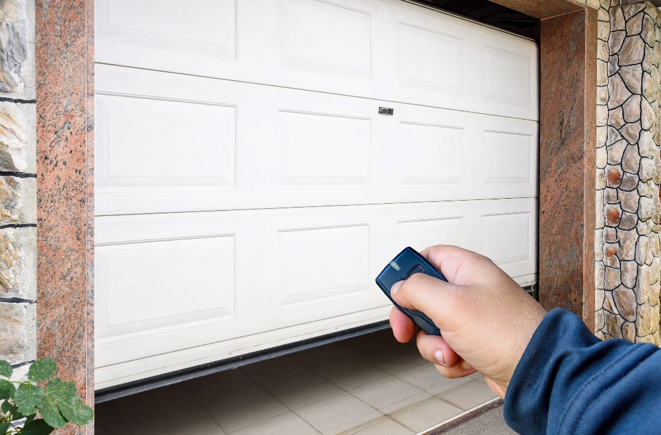Garage door security system features